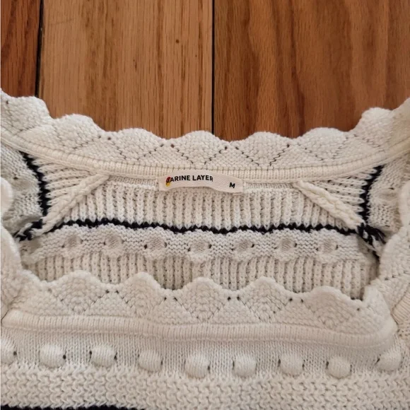 Marine Layer Size M Striped Knit Sweater Soft NWOT - Picture 2 of 4